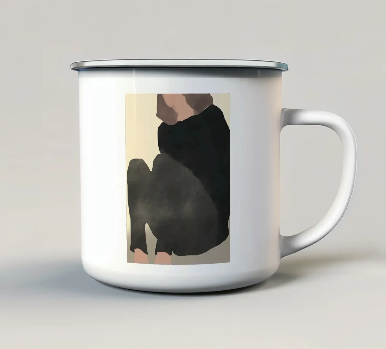Moda figura 17 tazza in smalto da Little Dean