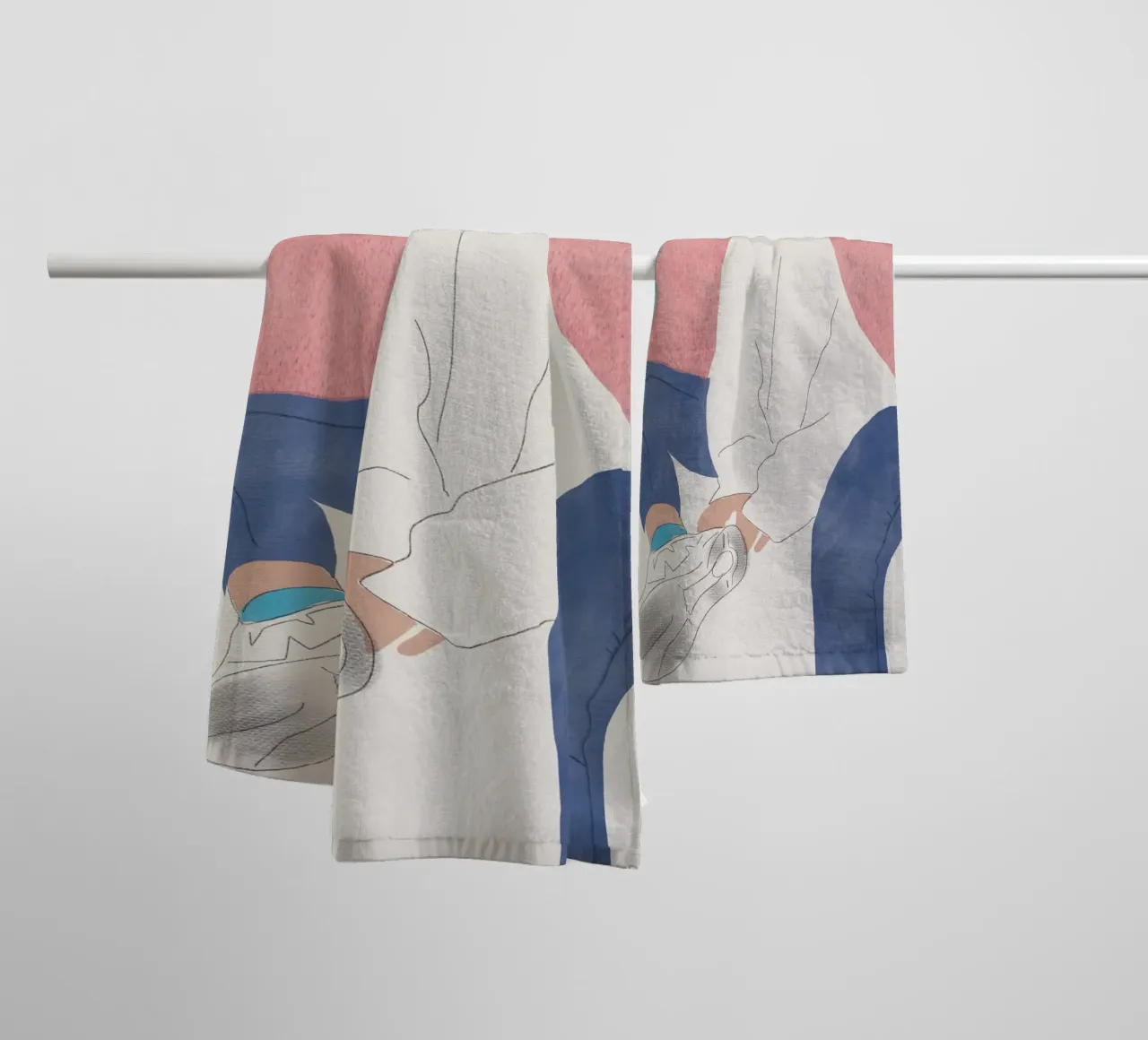Moda figura 18 asciugamano da bagno da Little Dean