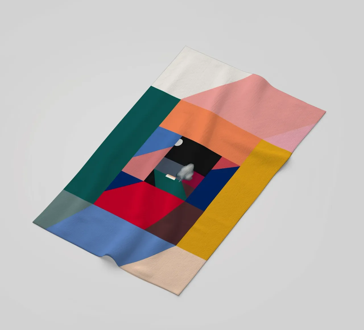 Hidden landscape beach towel by Little Dean