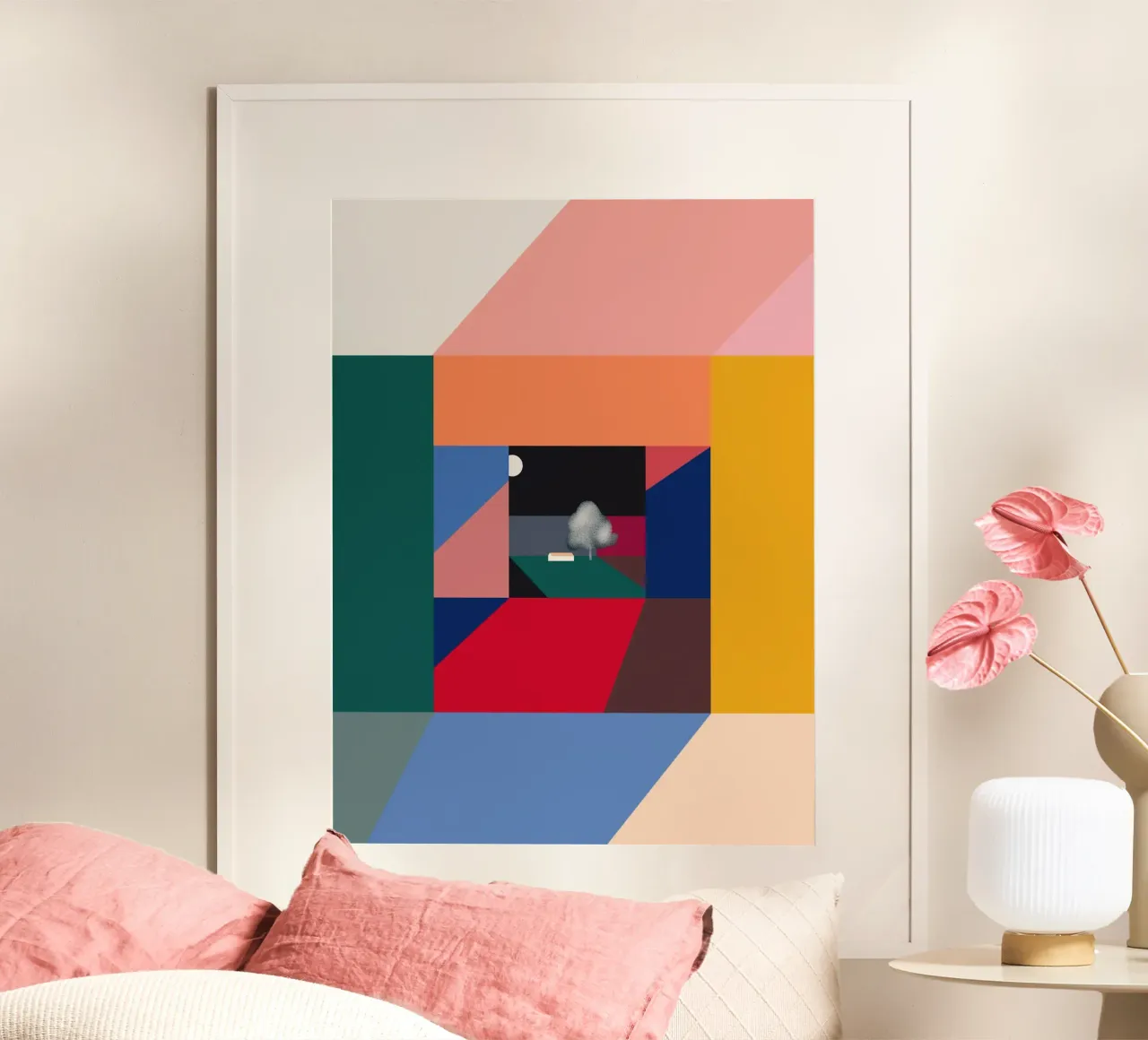 Hidden landscape poster by Little Dean