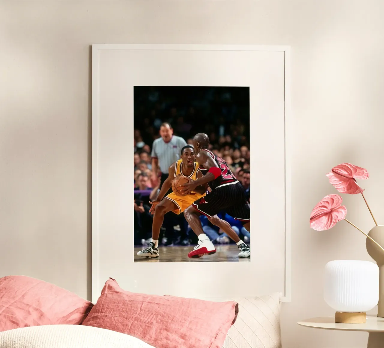 Duello tra leggende dei Lakers carta hahnemühle da FAKE ARTWORK STORE