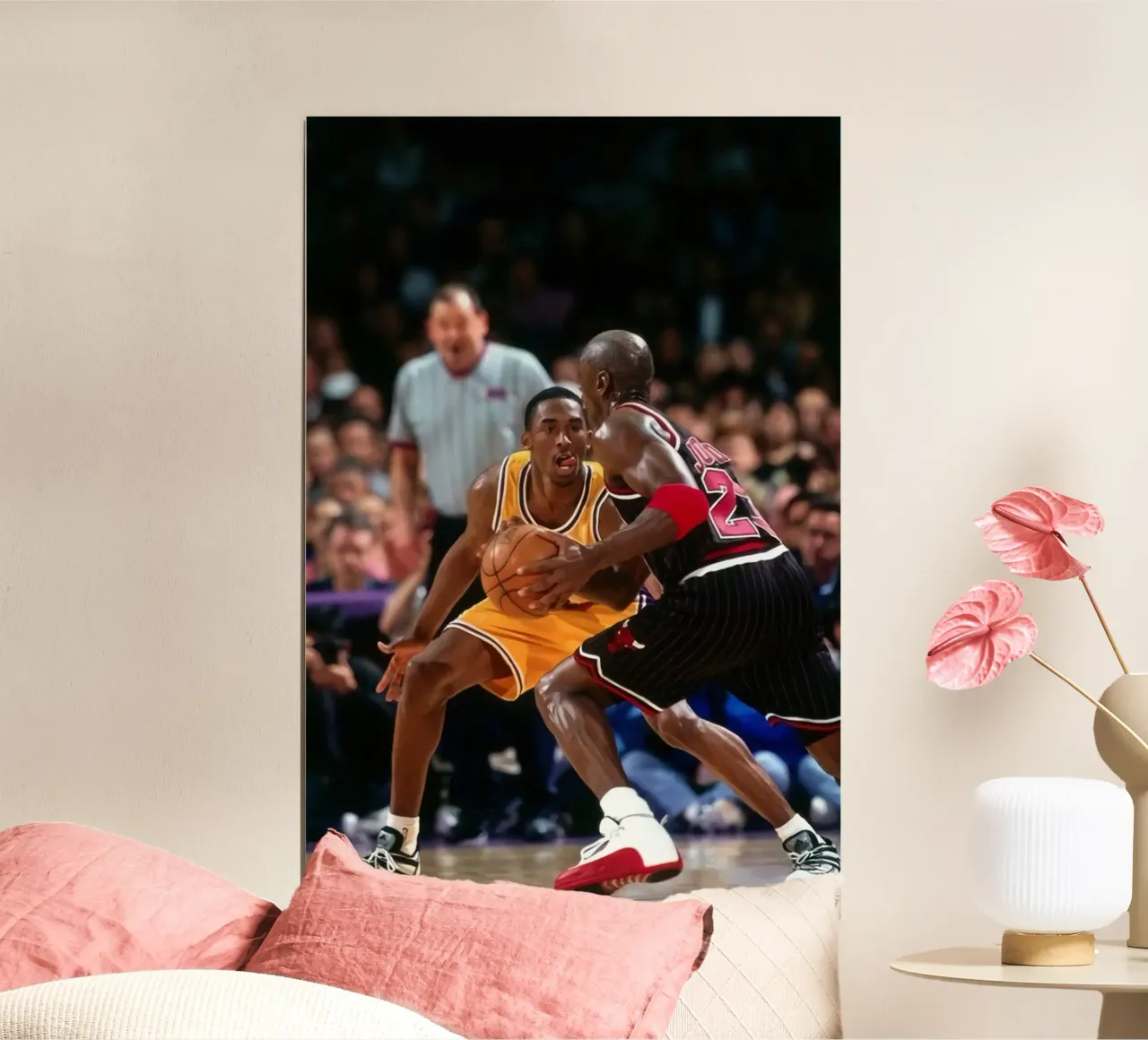 Duello tra leggende dei Lakers carta hahnemühle da FAKE ARTWORK STORE