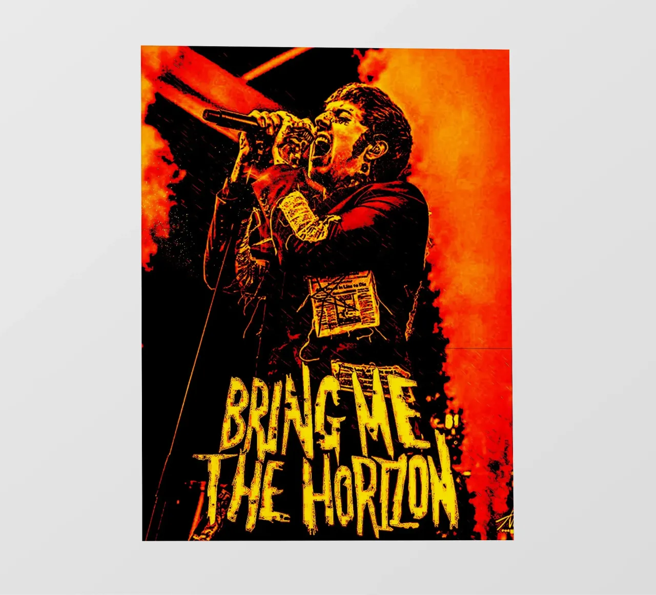 Bring Me The Horizon 4 Arte pellicola backlit da music soul