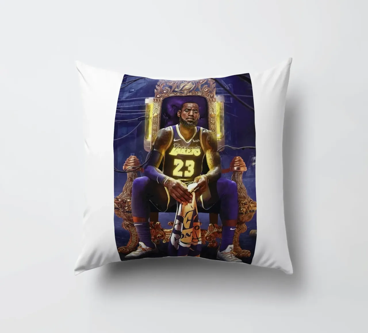 Lakers 23 Legend decorative cushion by FAKE ARTWORK STORE