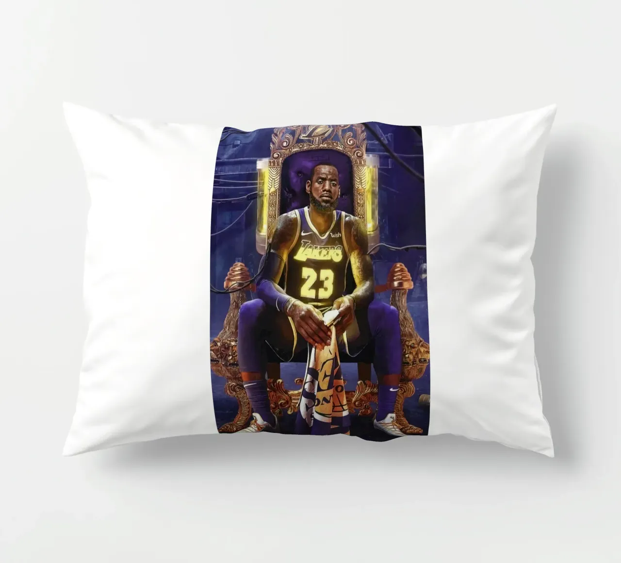 Lakers 23 Legend decorative cushion by FAKE ARTWORK STORE