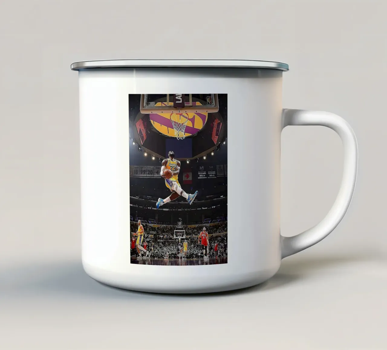 James Lebron Dunk tazza in smalto da FAKE ARTWORK STORE