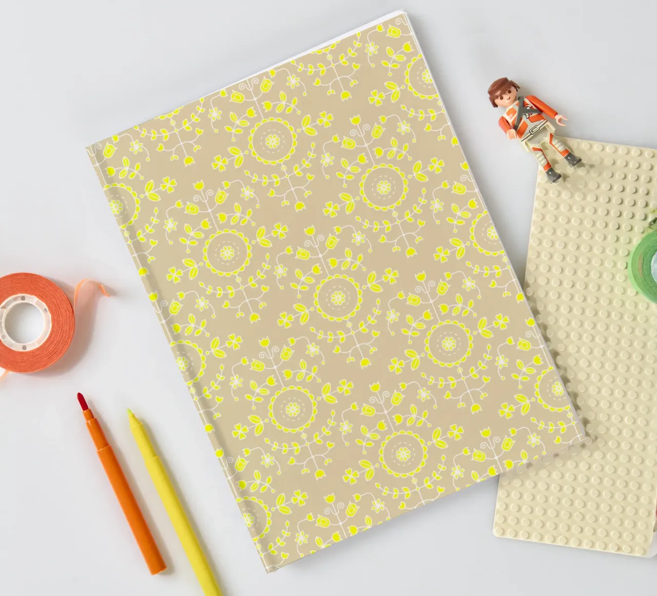 Boho Floral Jaune Neutre carnet de notes de SilverPegasus