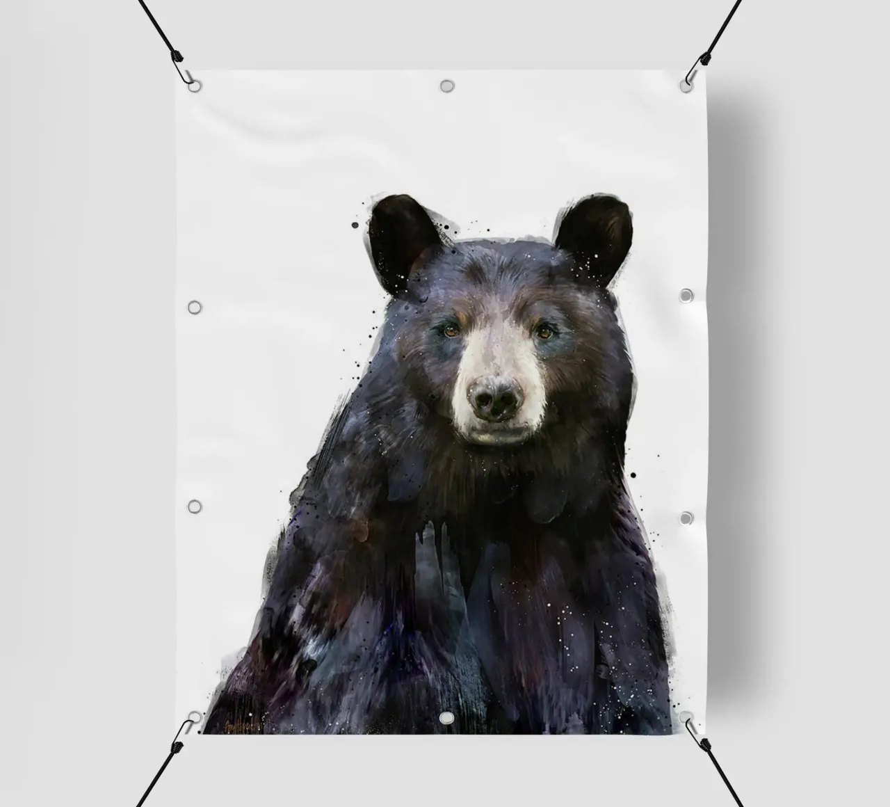 Poster dell'orso nero telo in pvc da Rachel Gallery