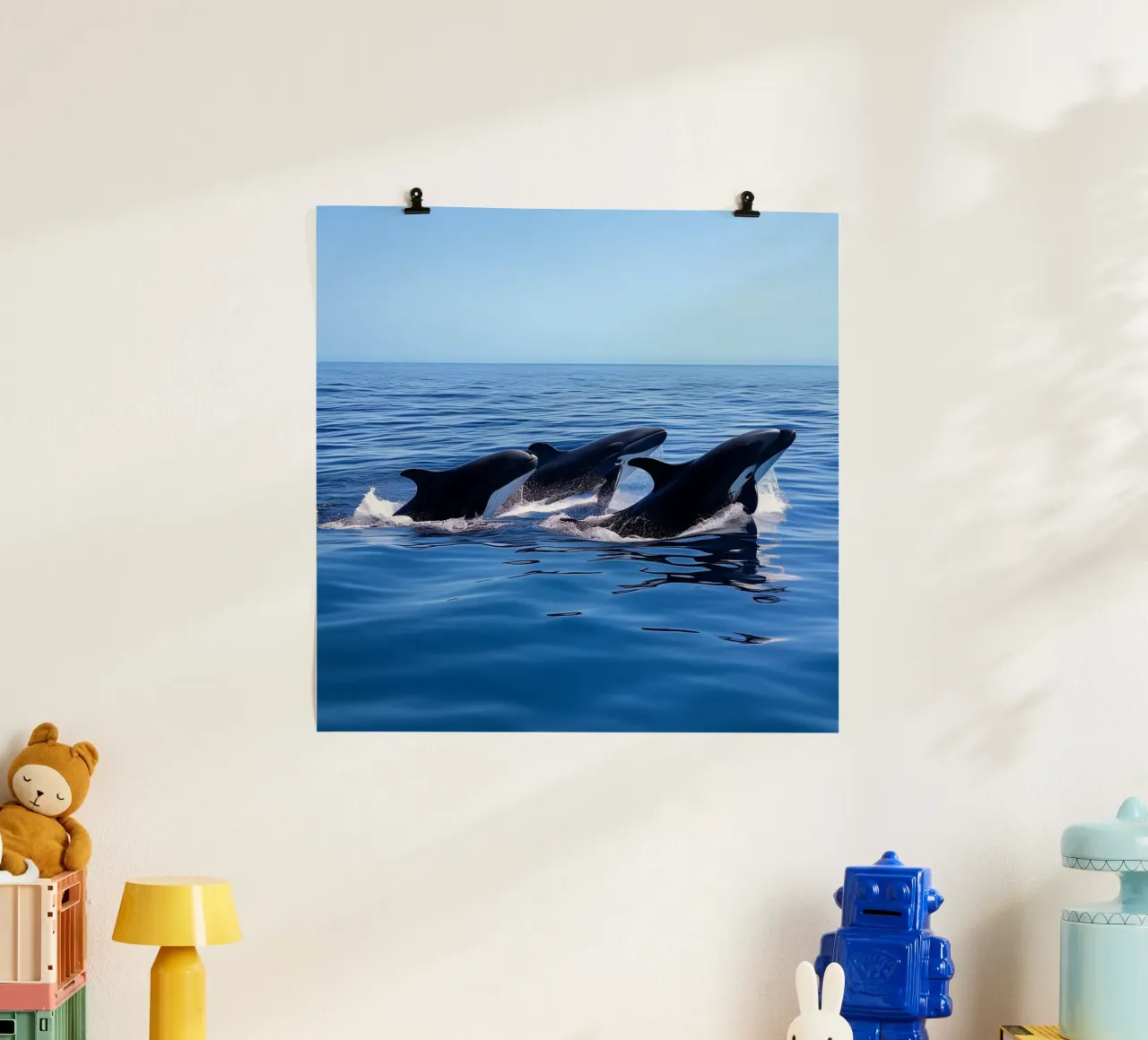 Das Flüstern des Ozeans Poster mit Kunststoffrahmen von PhotoVibe Decor