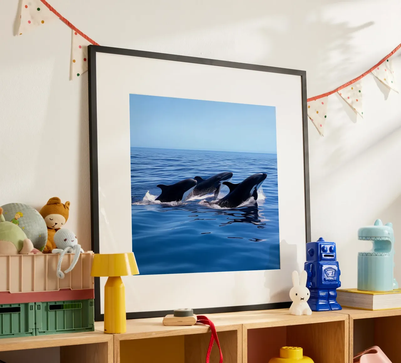 Das Flüstern des Ozeans Poster mit Kunststoffrahmen von PhotoVibe Decor