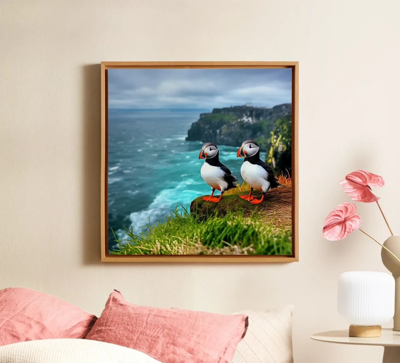 Whispers of the Ocean canvas with Floater frame by PhotoVibe Decor