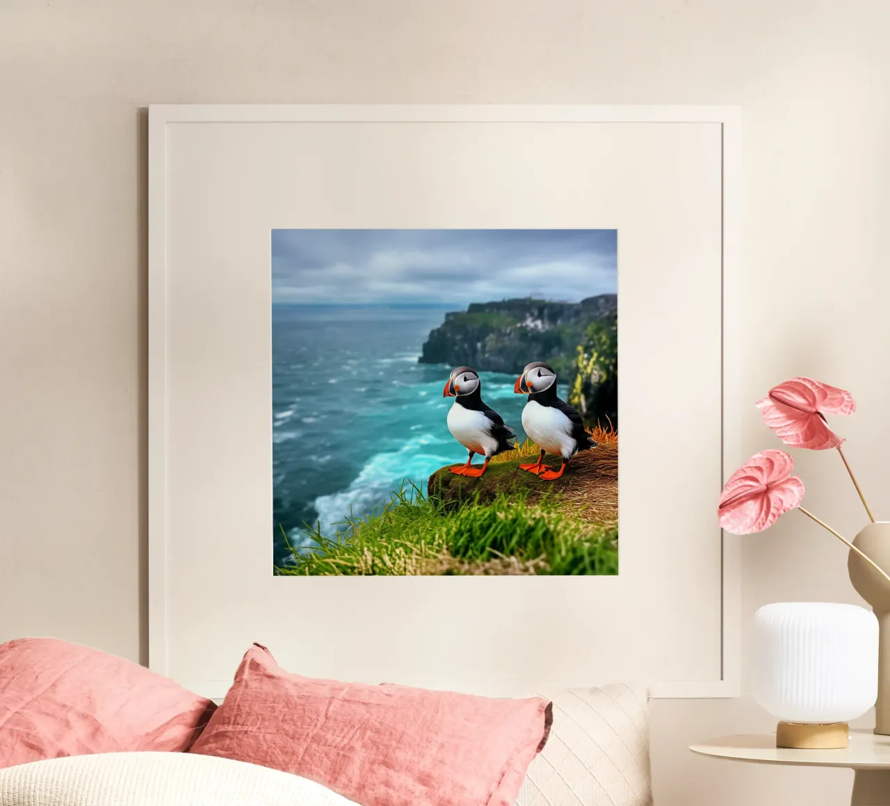 Sussurri dell'oceano poster con telaio in plastica da PhotoVibe Decor