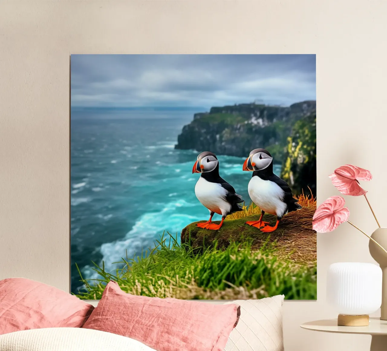 Sussurri dell'oceano poster con telaio in plastica da PhotoVibe Decor