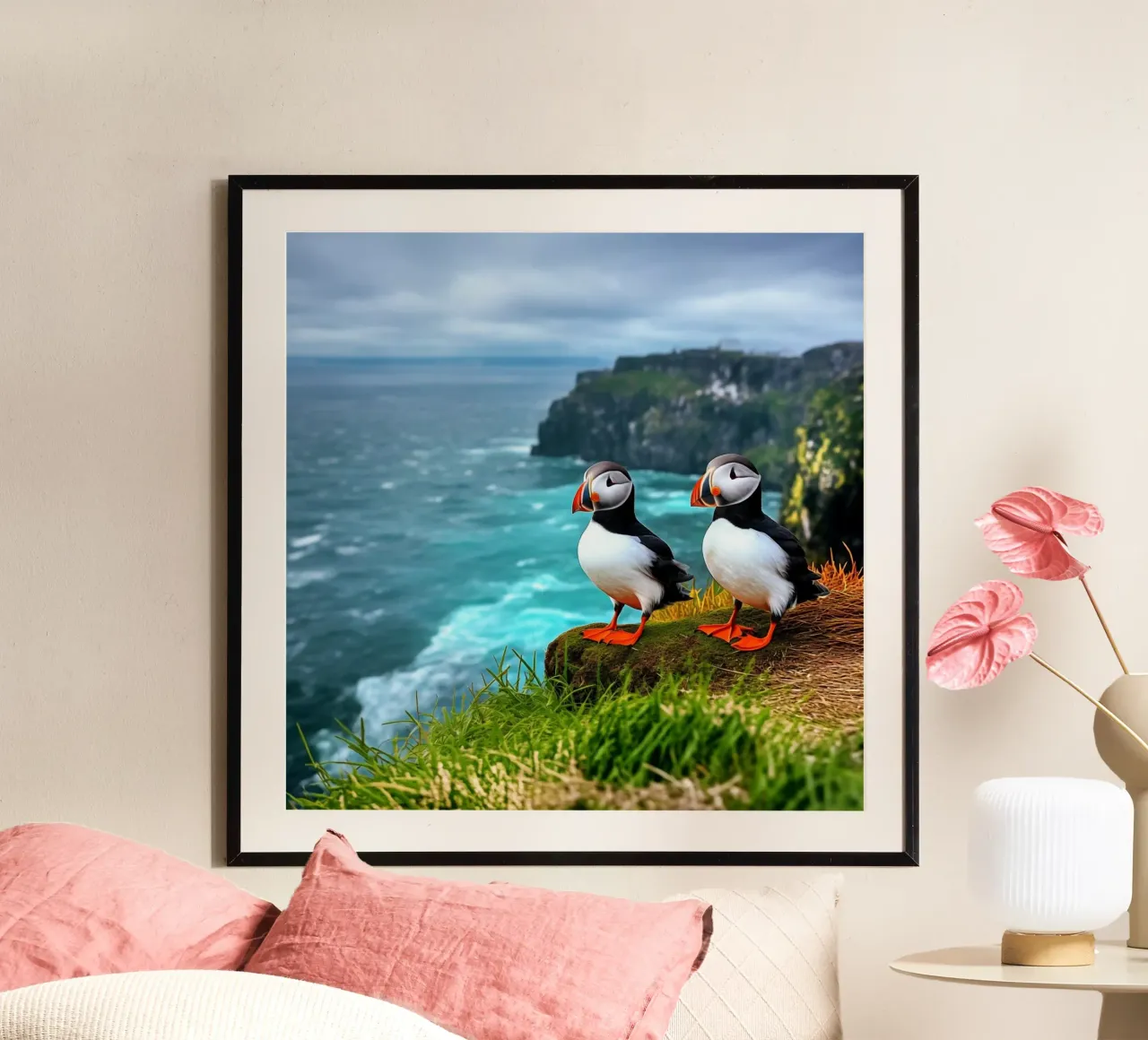 Sussurri dell'oceano poster con telaio in plastica da PhotoVibe Decor