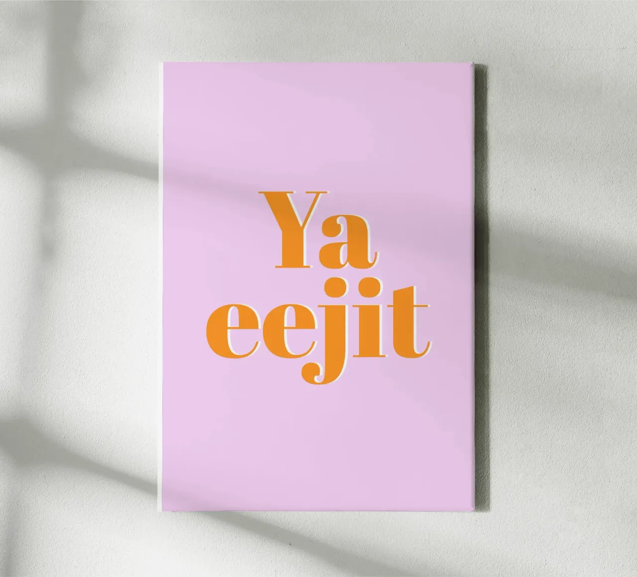Ya Eejit (Irish Slang for Silly or Fool) canvas with Floater frame by Ayleen