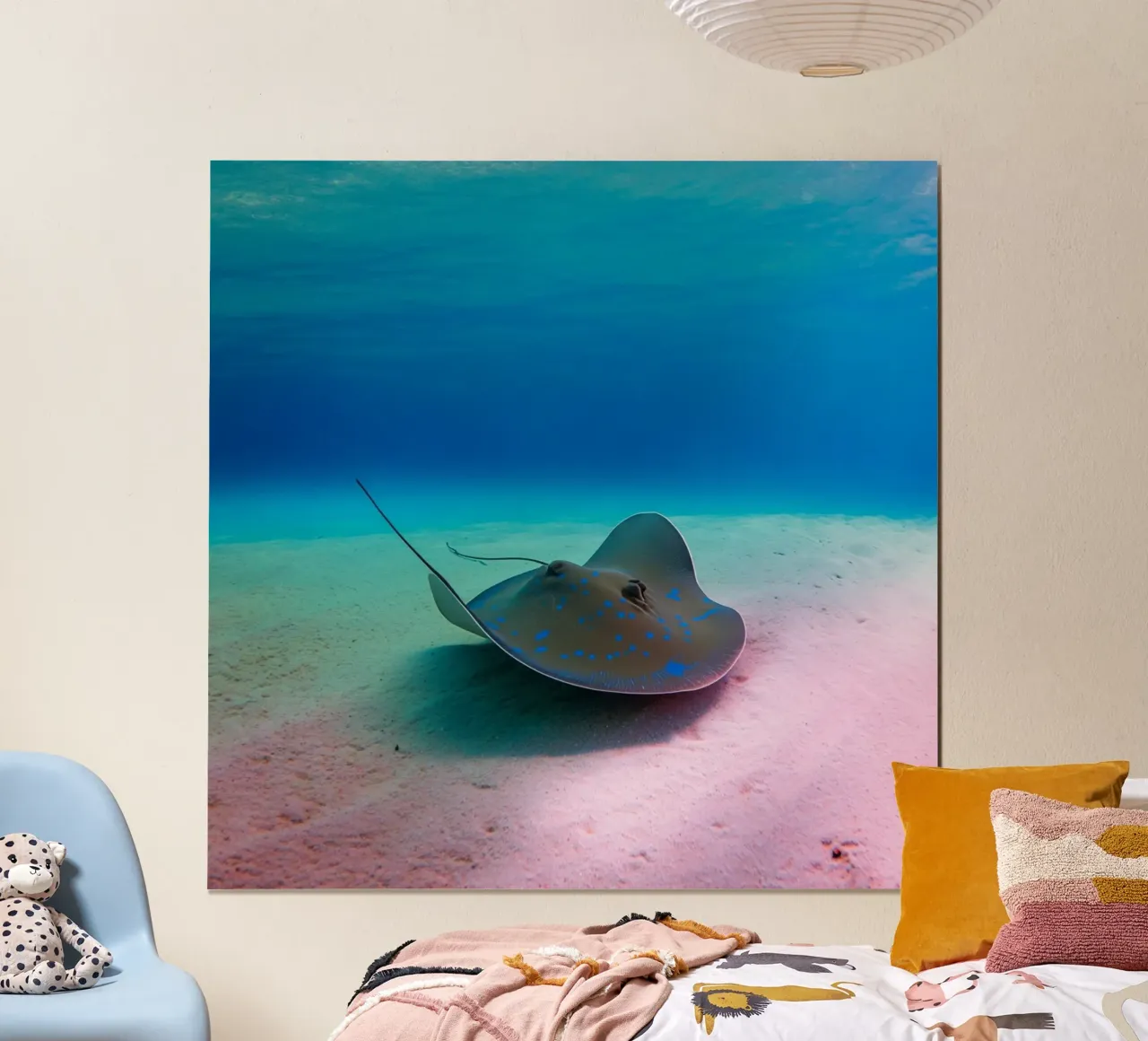 Sussurri dell'oceano poster con telaio in alluminio da PhotoVibe Decor