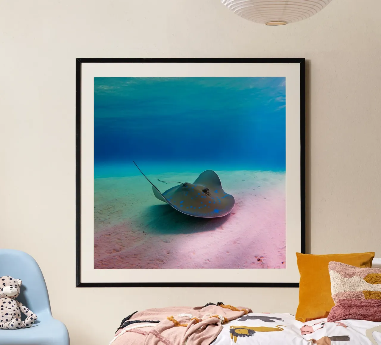 Sussurri dell'oceano poster con telaio in alluminio da PhotoVibe Decor