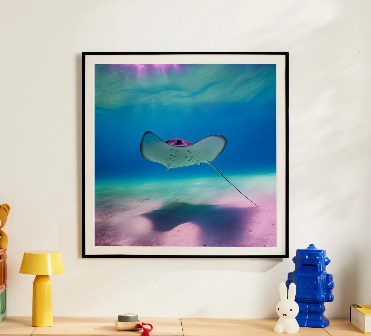 Das Flüstern des Ozeans Poster mit Aluminium Rahmen von PhotoVibe Decor