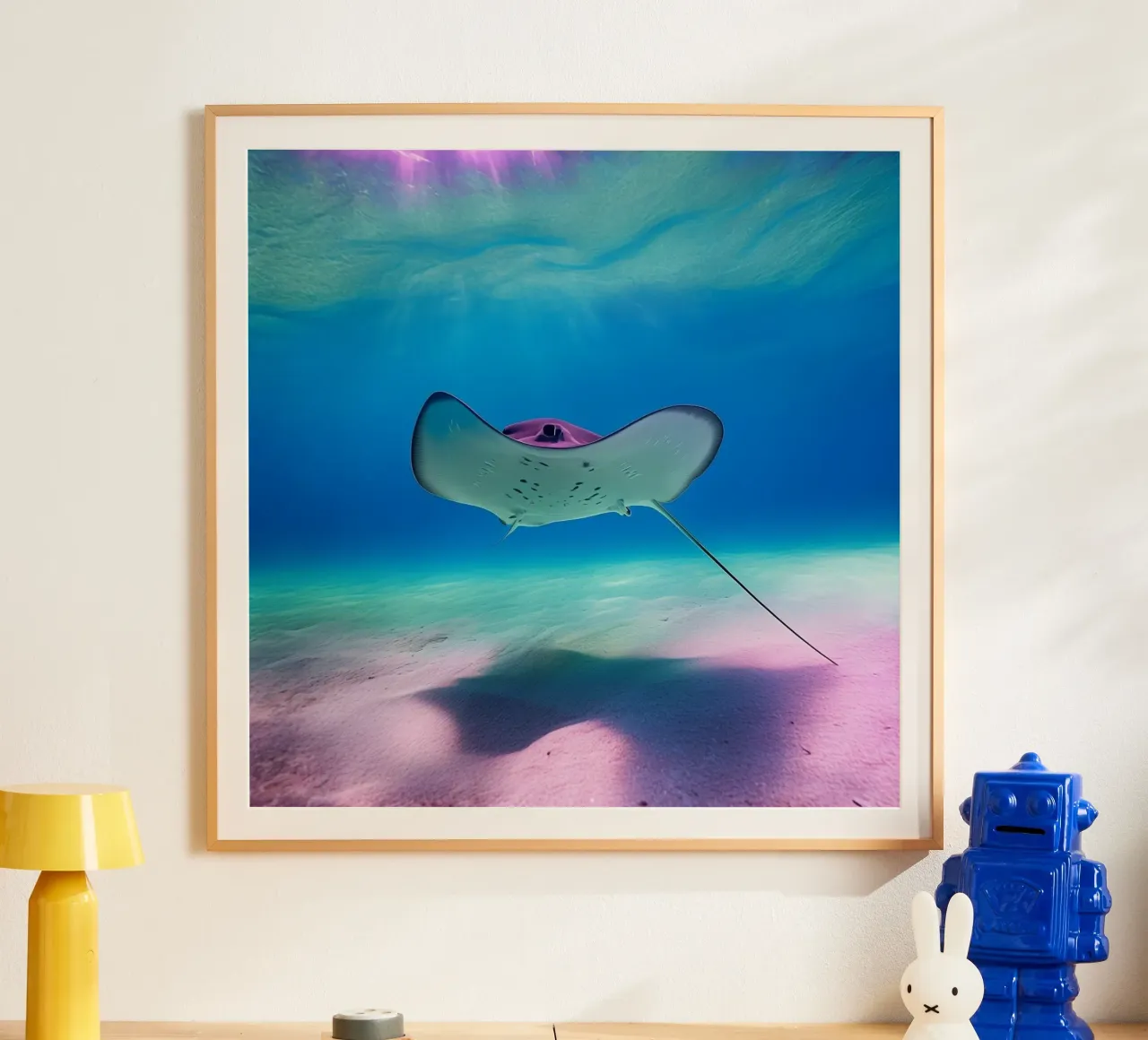 Das Flüstern des Ozeans Poster mit Aluminium Rahmen von PhotoVibe Decor