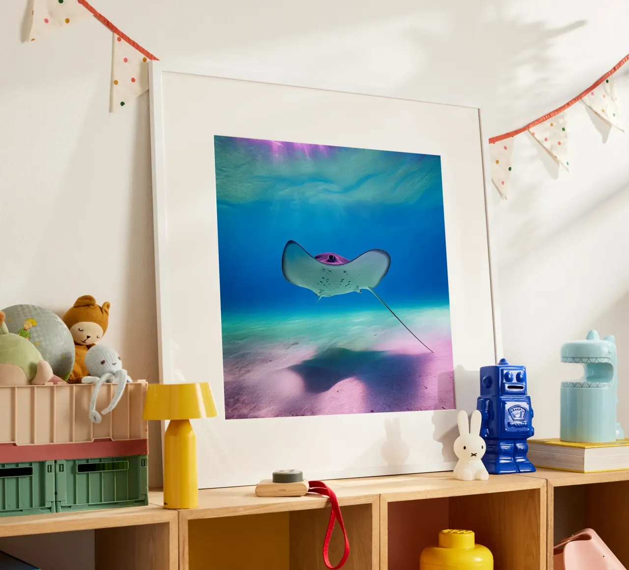 Das Flüstern des Ozeans Poster mit Aluminium Rahmen von PhotoVibe Decor