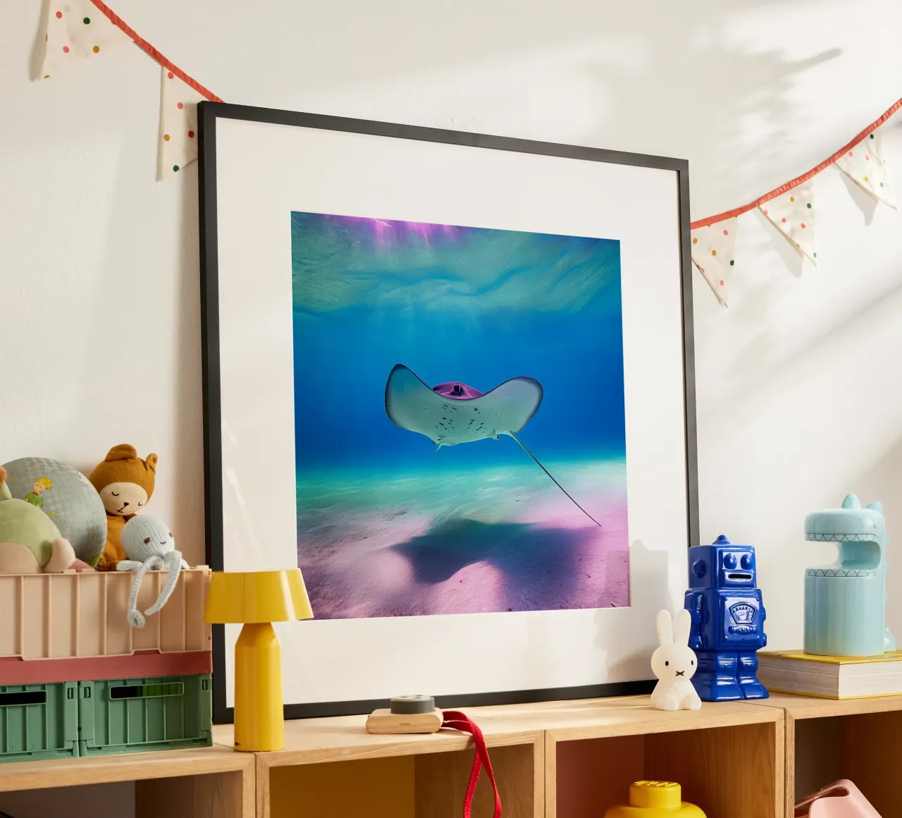Das Flüstern des Ozeans Poster mit Aluminium Rahmen von PhotoVibe Decor