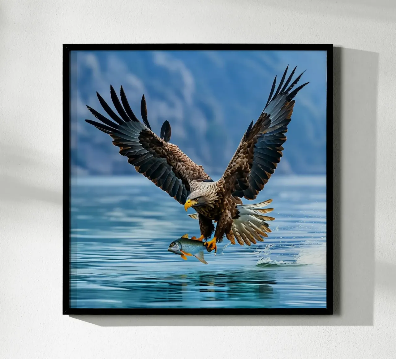 Sussurri dell'oceano poster con telaio in alluminio da PhotoVibe Decor