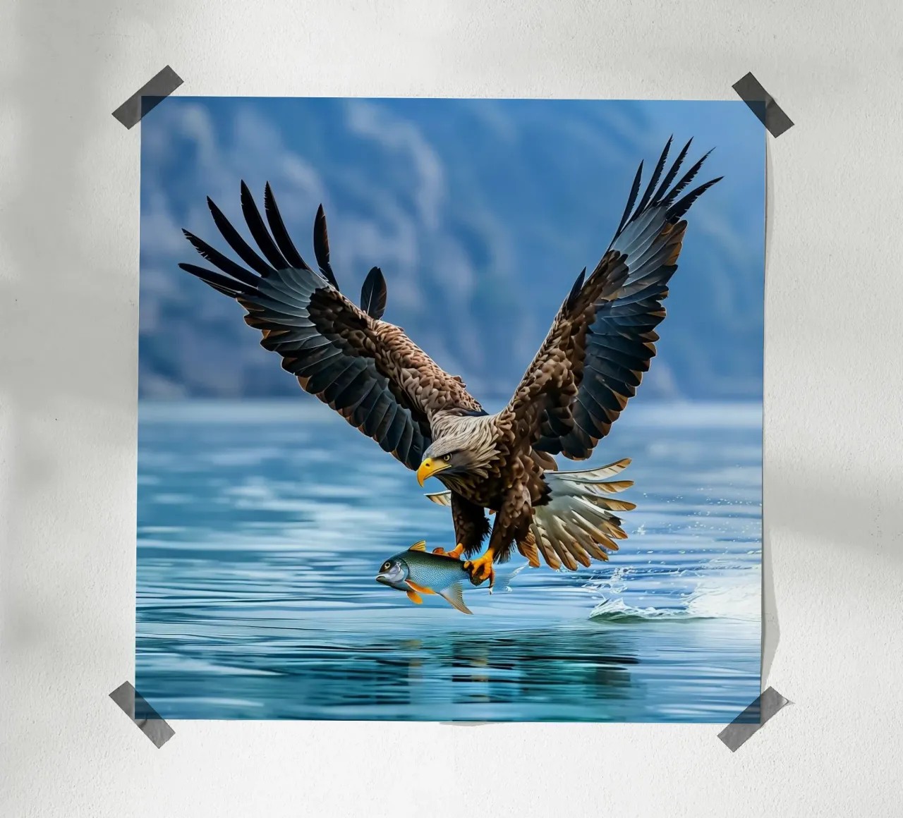 Sussurri dell'oceano poster con telaio in alluminio da PhotoVibe Decor