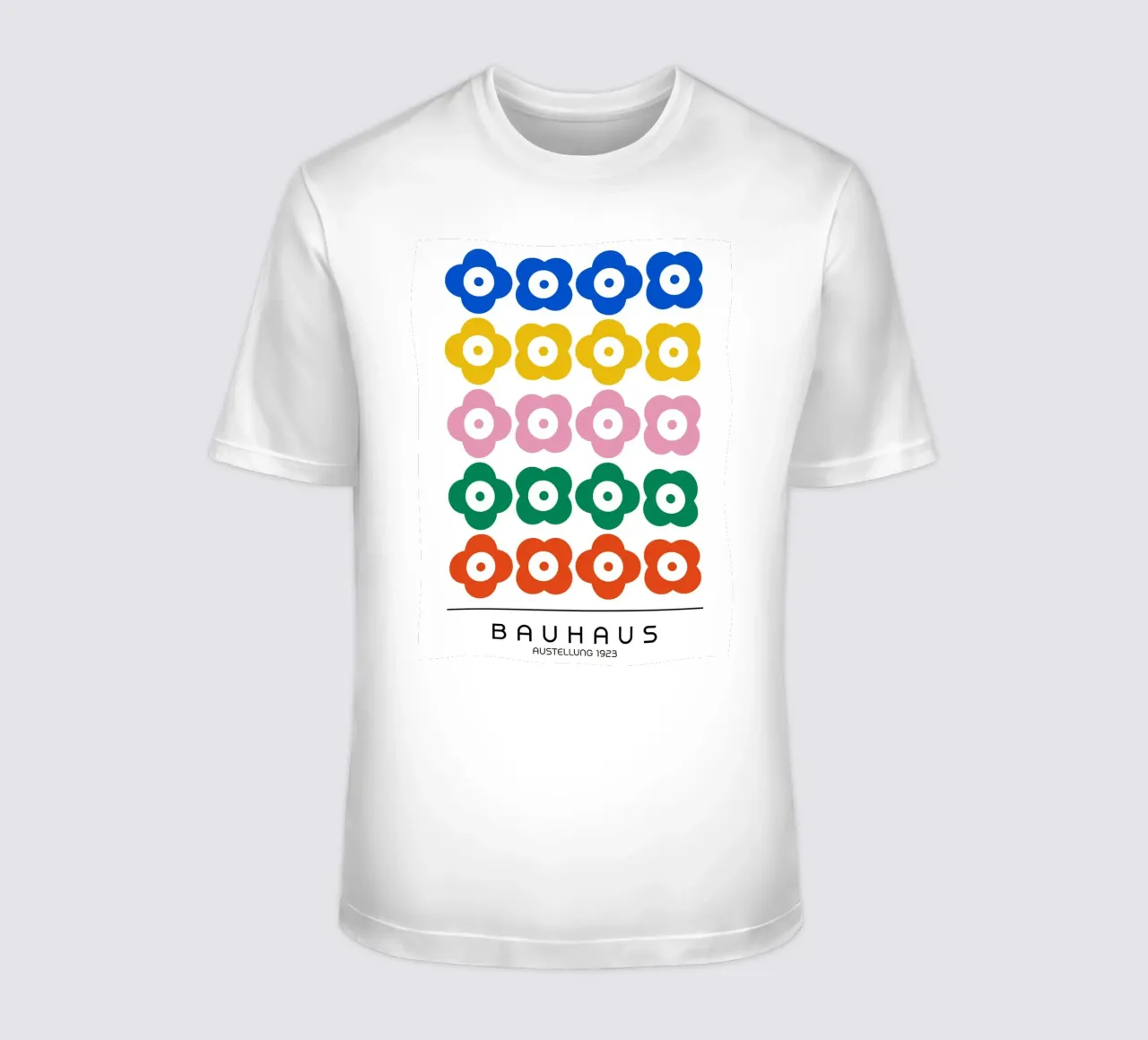 Bauhaus Flowers - Pop Art Geometry t-shirt by Casa Calm