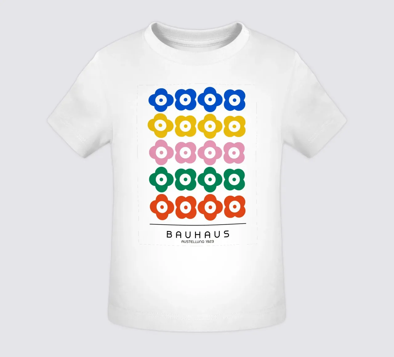 Fiori Bauhaus - Geometria Pop Art maglietta neonato da Casa Calm