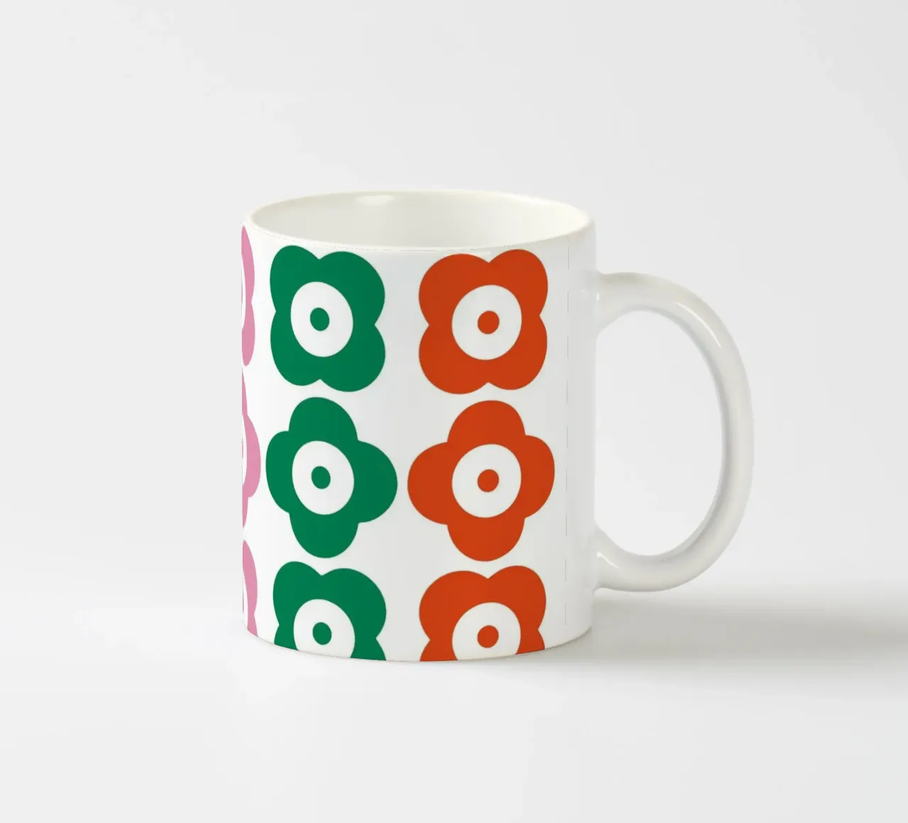 Bauhaus Flowers - Pop Art Geometry ceramic mug by Casa Calm