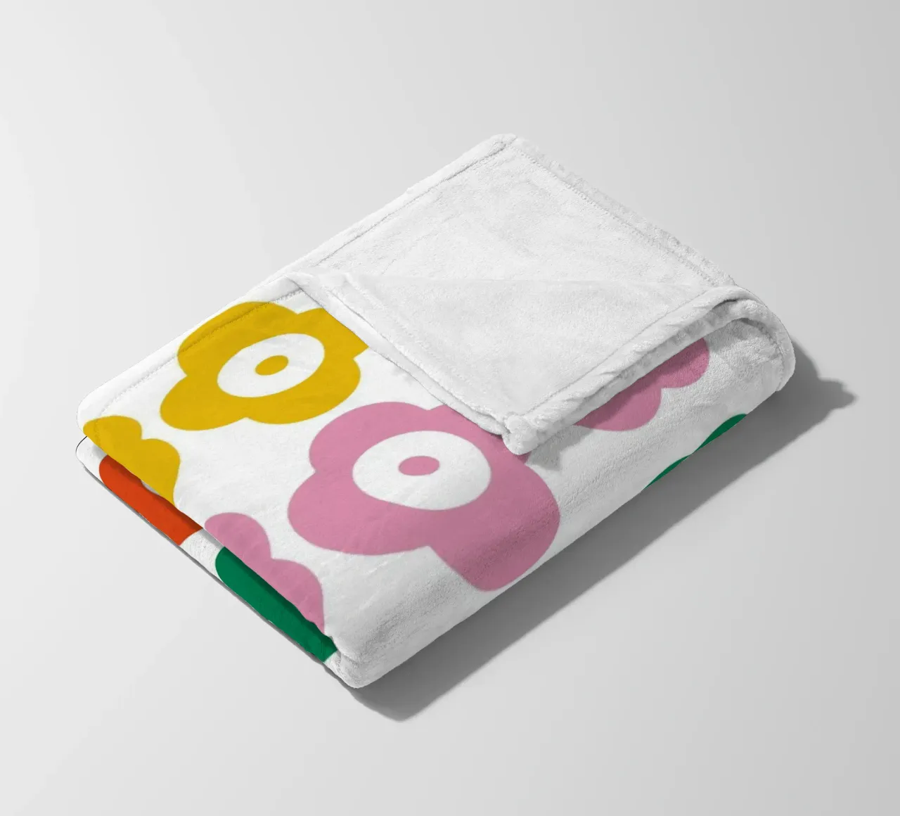 Bauhaus Flowers - Pop Art Geometry fleece blanket by Casa Calm
