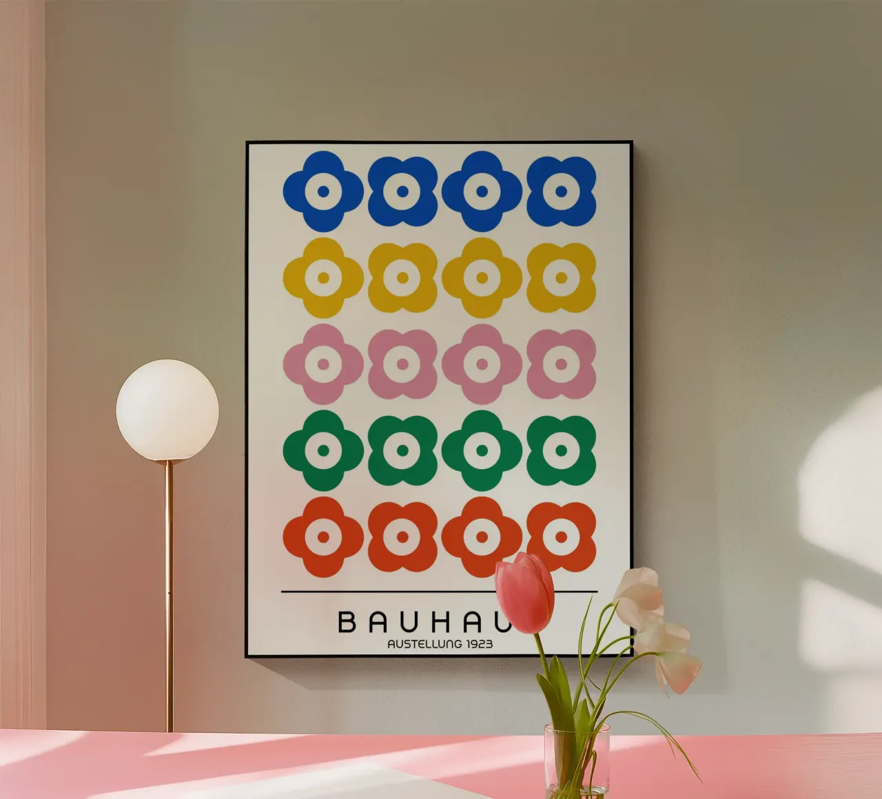 Flores Bauhaus - Geometría Pop Art metacrilato de Casa Calm
