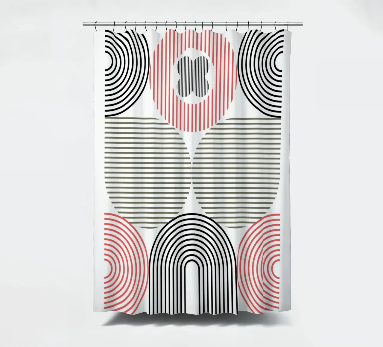 Bauhaus Retro Design - Arte geometrica moderna tenda da doccia da Casa Calm