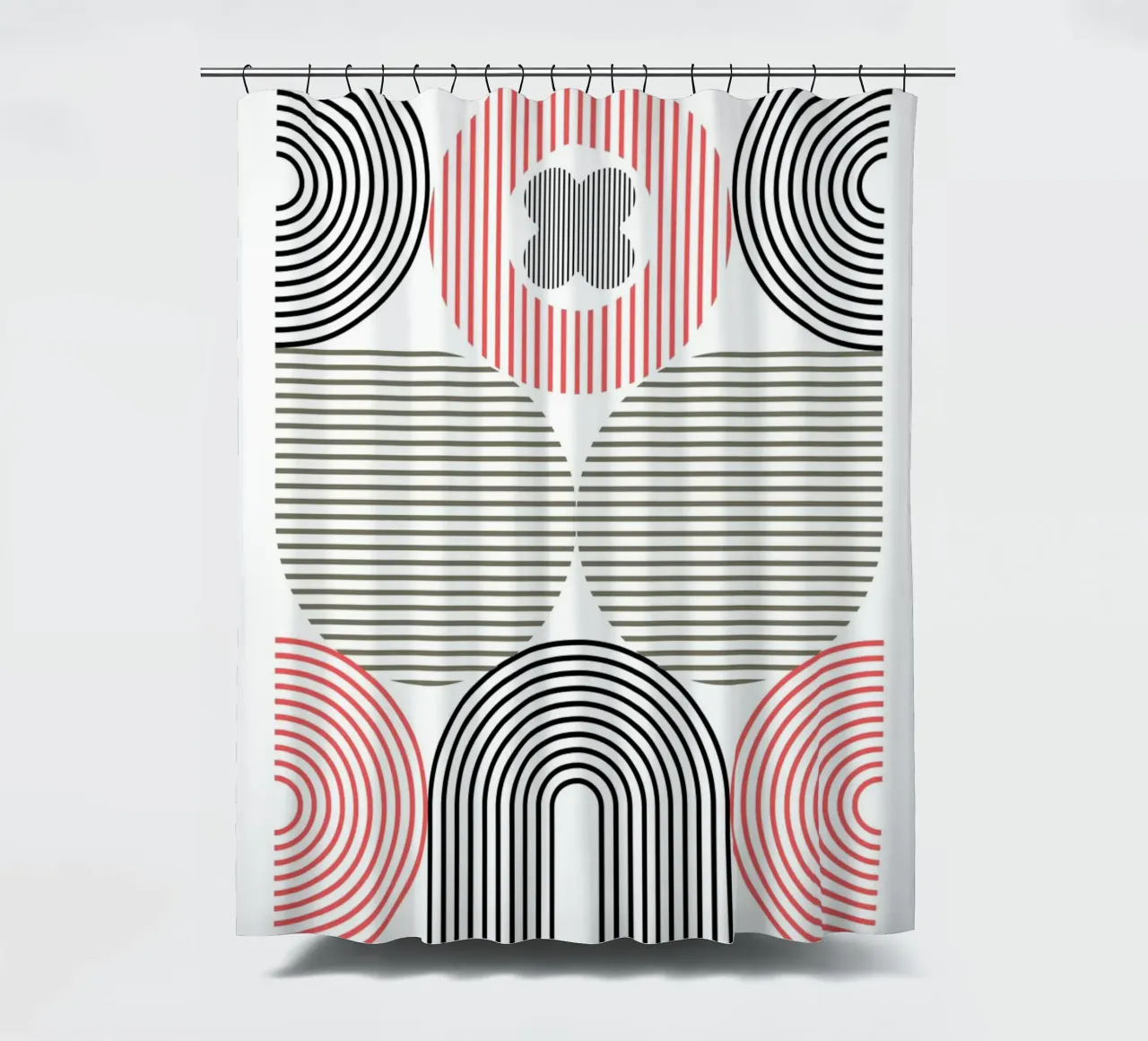 Bauhaus Retro Design - Arte geometrica moderna tenda da doccia da Casa Calm