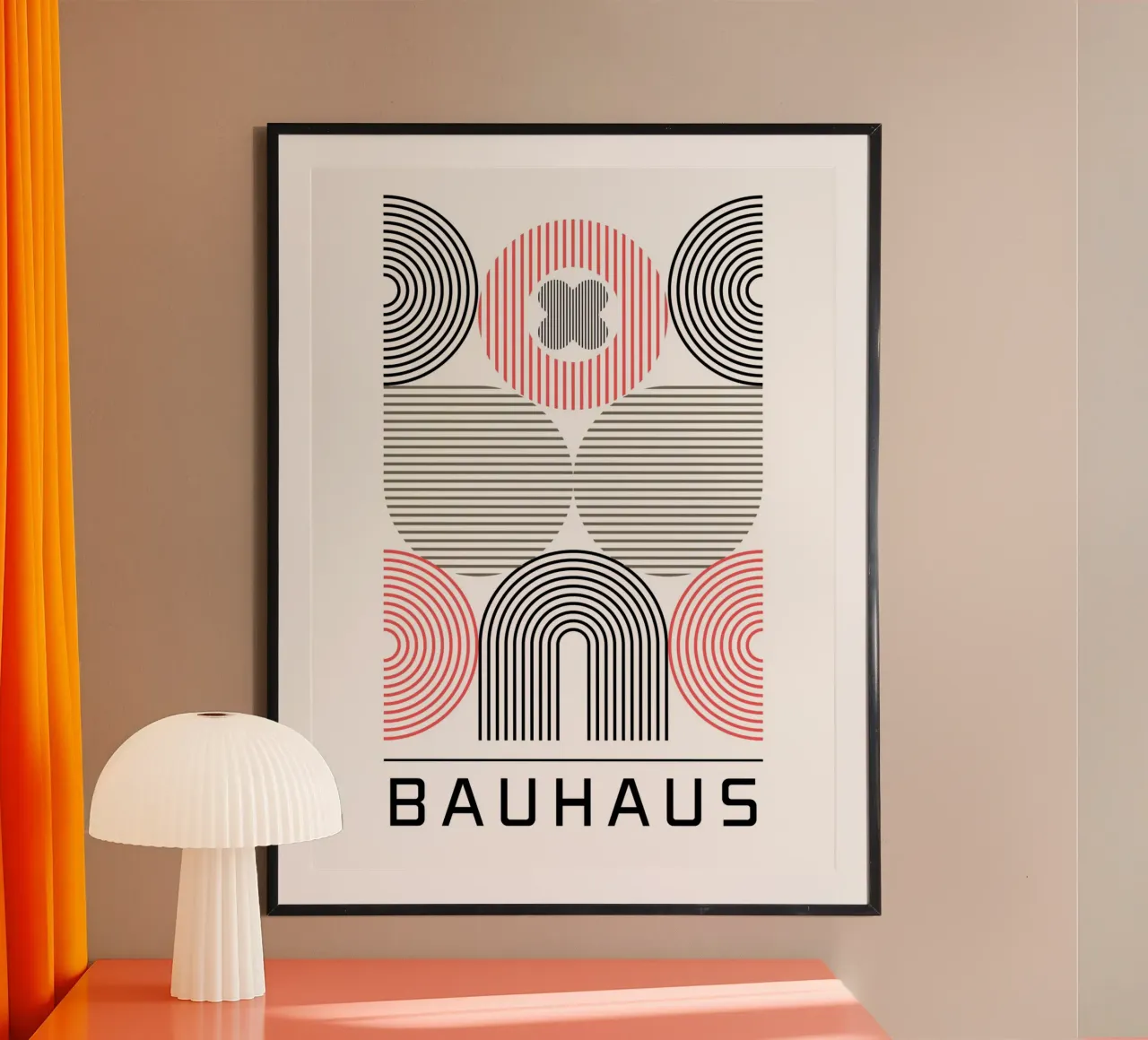 Bauhaus Retro Design - Arte geometrica moderna carta hahnemühle da Casa Calm