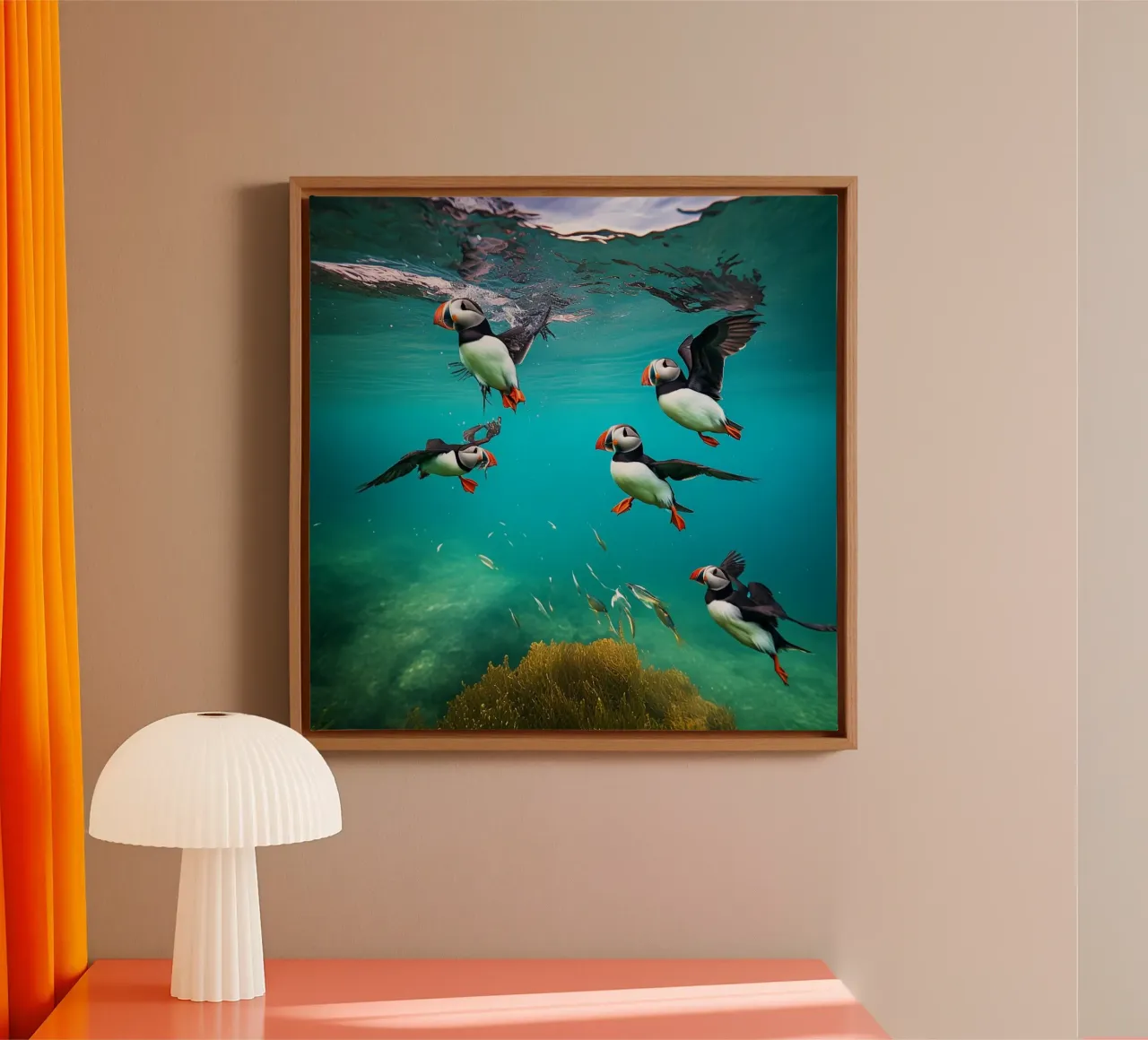 Das Flüstern des Ozeans Leinwand mit Schattenfugenrahmen von PhotoVibe Decor