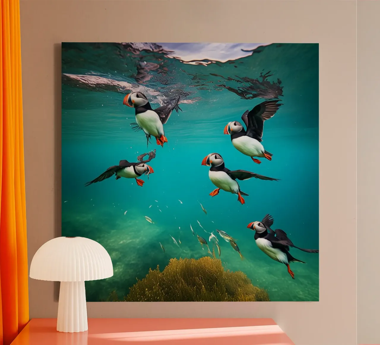 Das Flüstern des Ozeans Leinwand mit Schattenfugenrahmen von PhotoVibe Decor