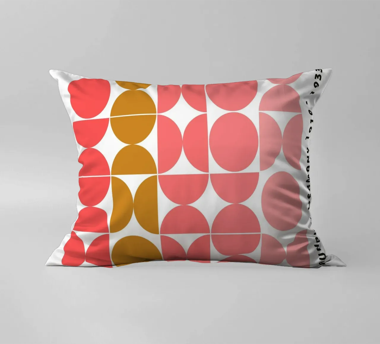 Bauhaus Graphic Art - Retro Geometry Poster decorative cushion by Casa Calm