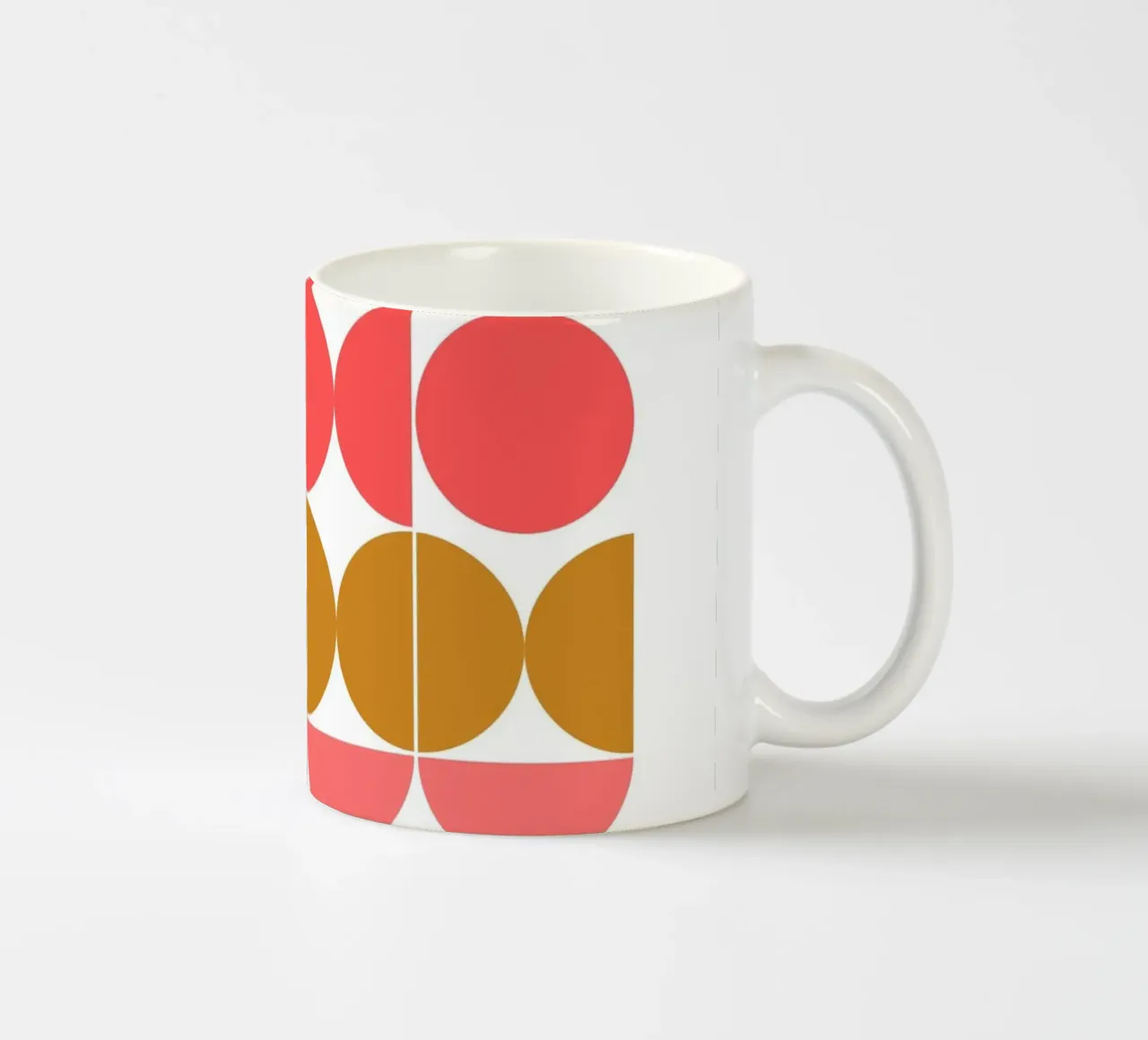 Bauhaus Graphic Art - Retro Geometry Poster ceramic mug by Casa Calm