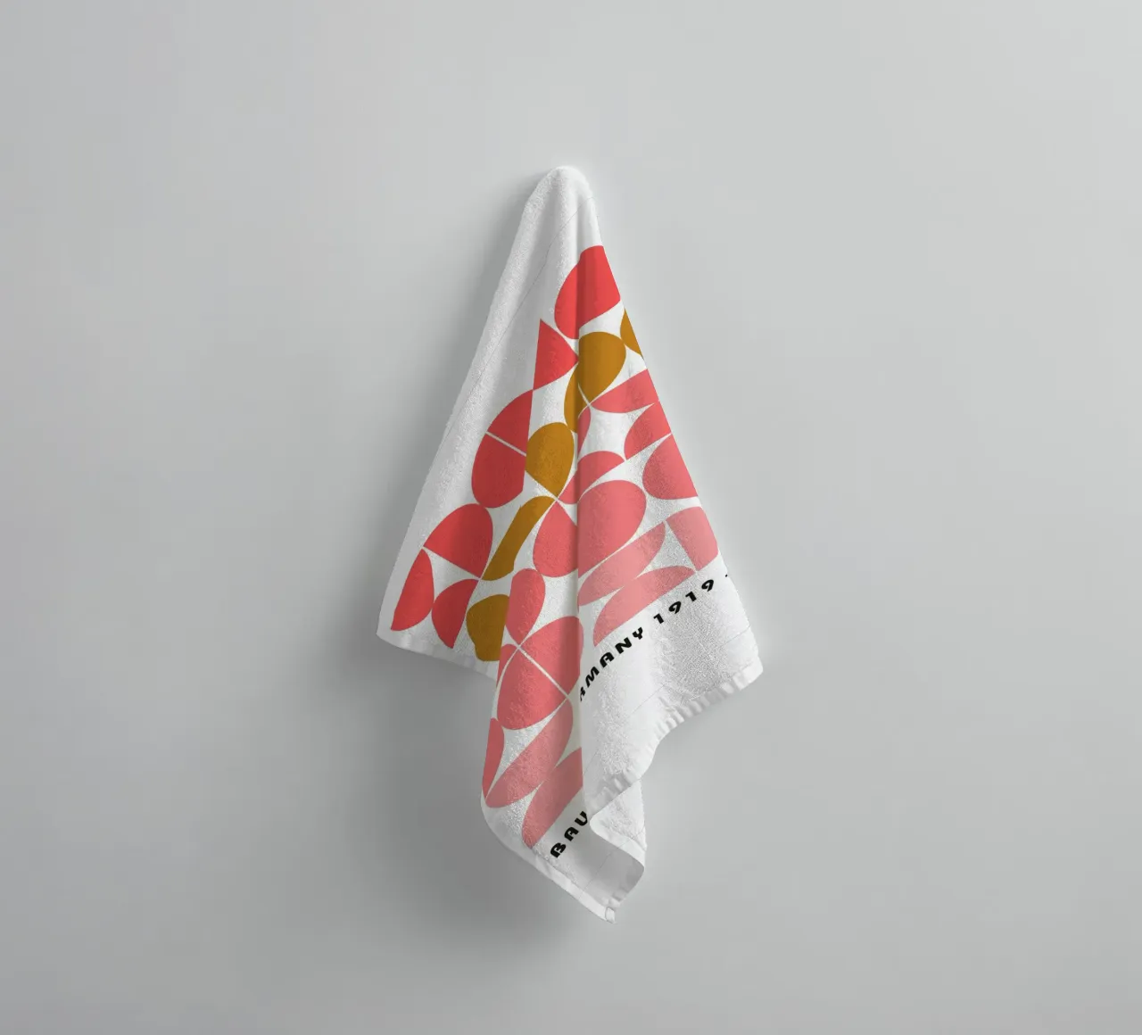 Bauhaus Graphic Art - Retro Geometry Poster towel by Casa Calm