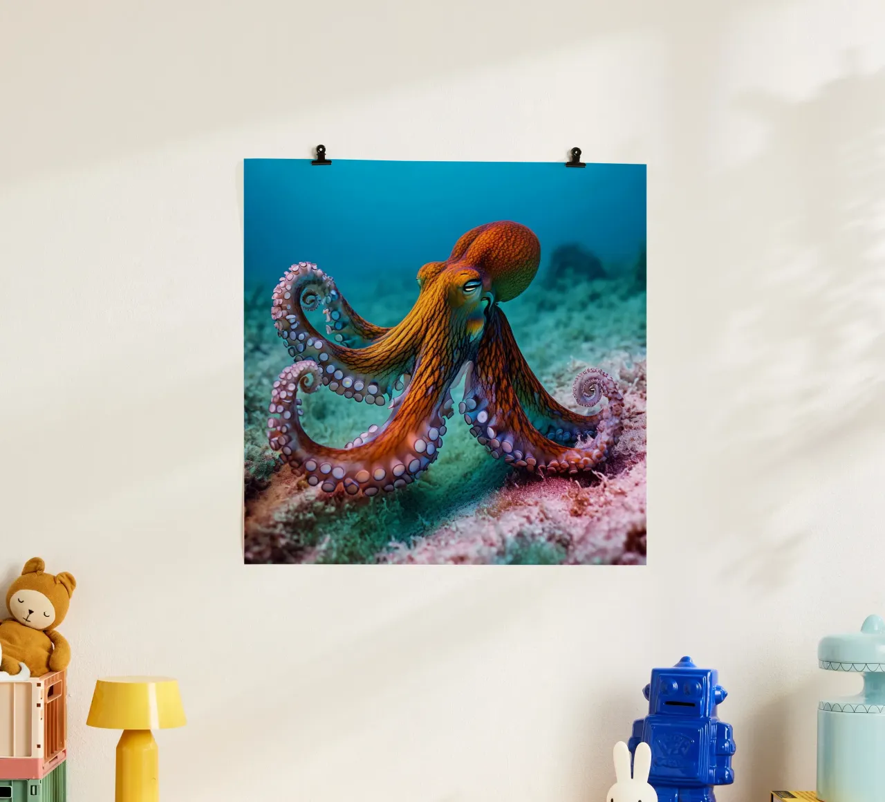 Das Flüstern des Ozeans Poster mit Kunststoffrahmen von PhotoVibe Decor