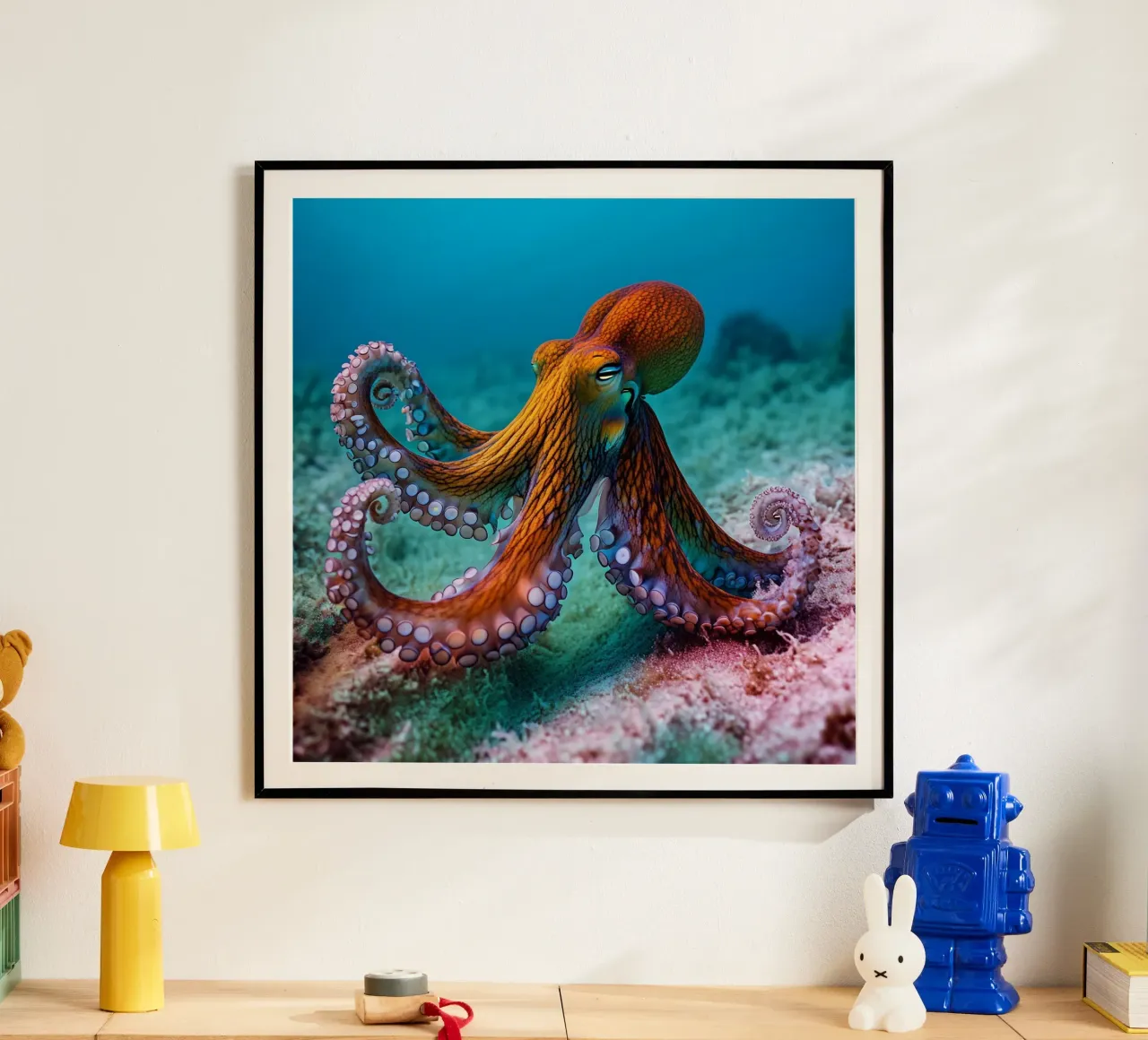 Das Flüstern des Ozeans Poster mit Kunststoffrahmen von PhotoVibe Decor