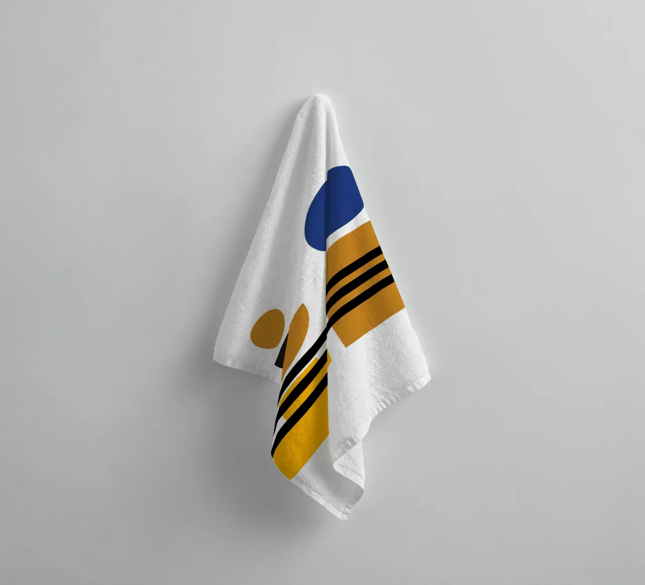 Modern Bauhaus Shapes - Abstract Composition towel by Casa Calm