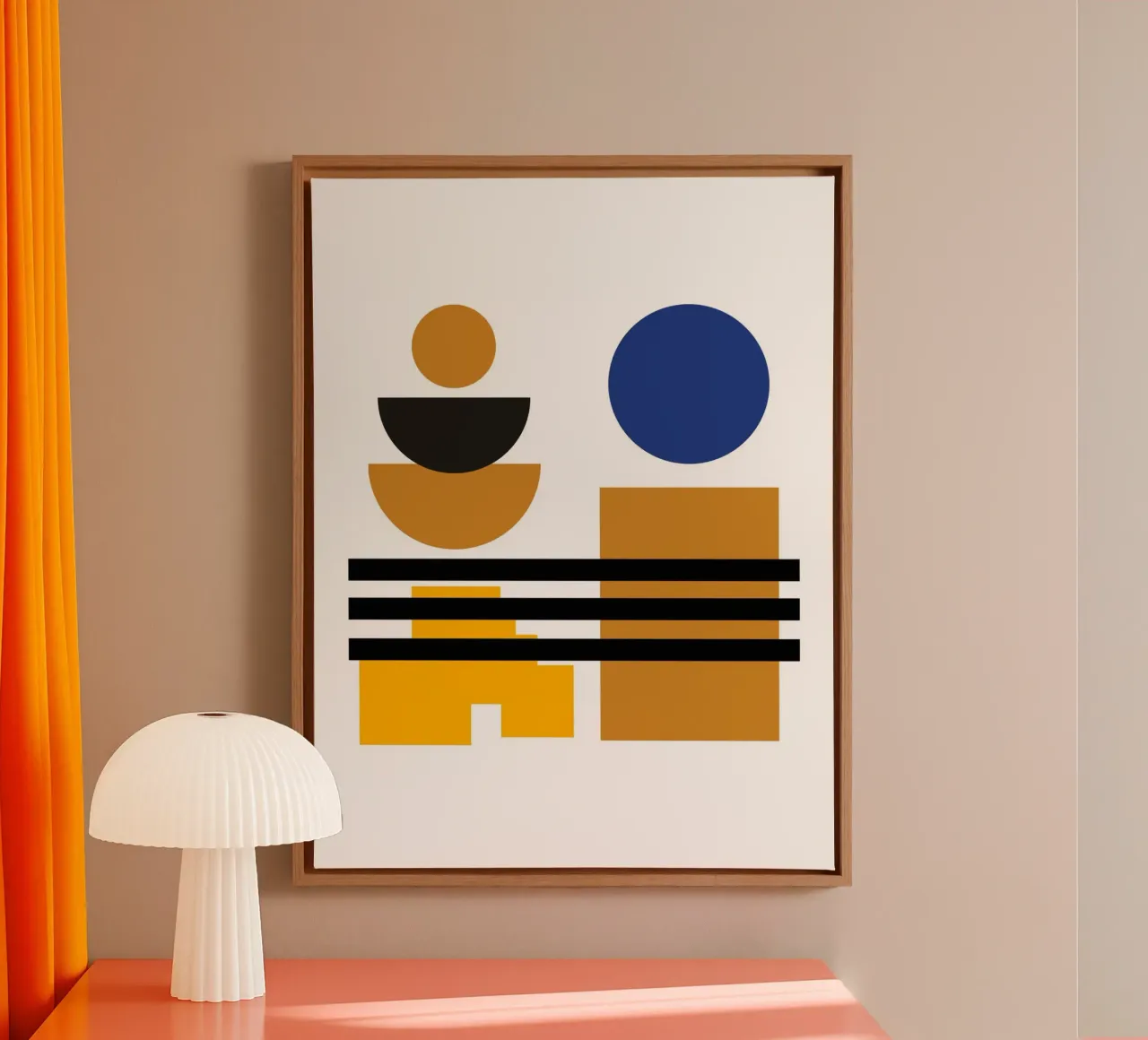 Moderne Bauhaus Vormen - Abstracte Compositie canvas van Casa Calm