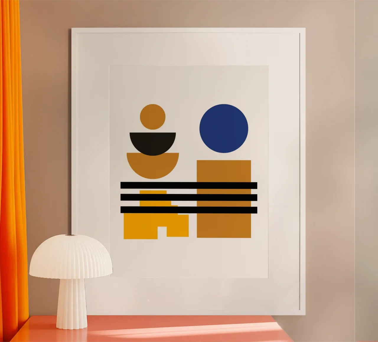 Forme moderne Bauhaus - Composizione astratta carta hahnemühle da Casa Calm