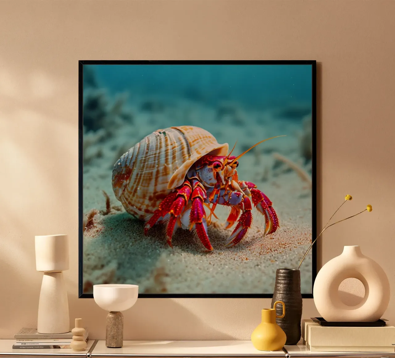 Das Flüstern des Ozeans Poster mit Aluminium Rahmen von PhotoVibe Decor