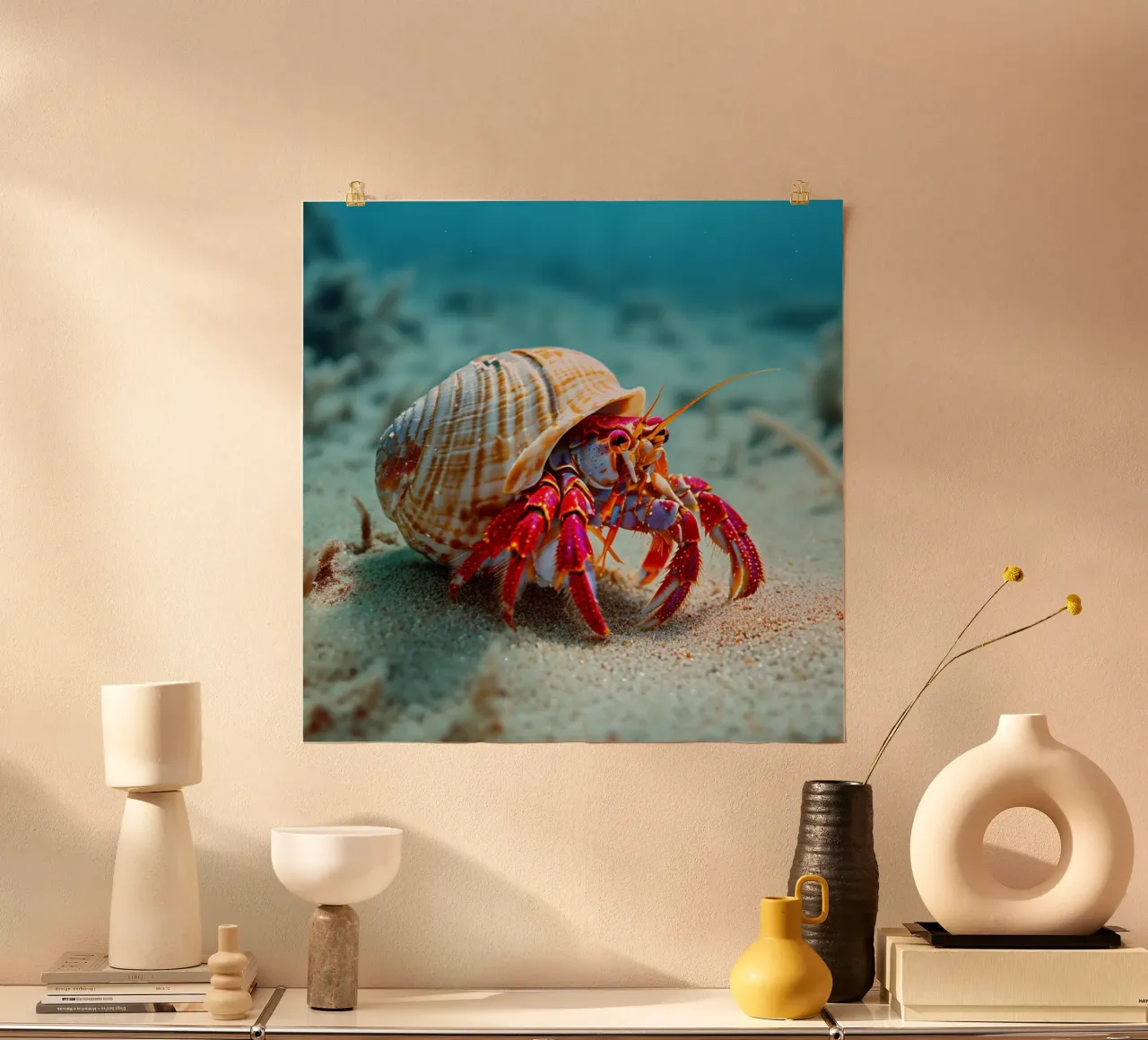 Das Flüstern des Ozeans Poster mit Aluminium Rahmen von PhotoVibe Decor