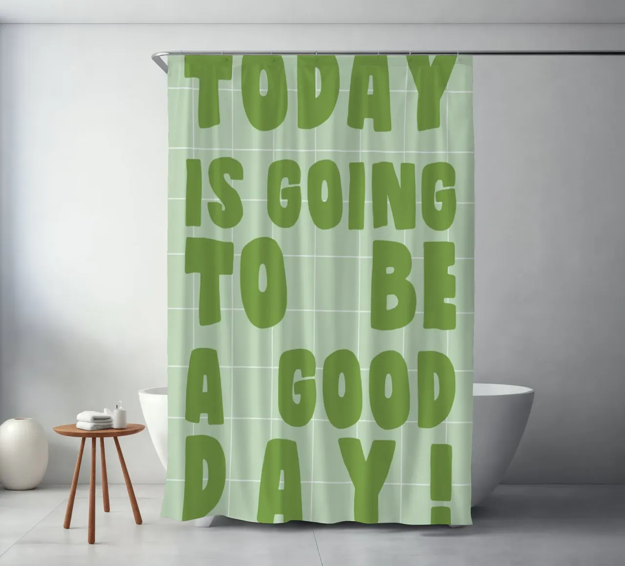 Today Is Going to Be a Good Day tenda da doccia da Attaboy Dsgn