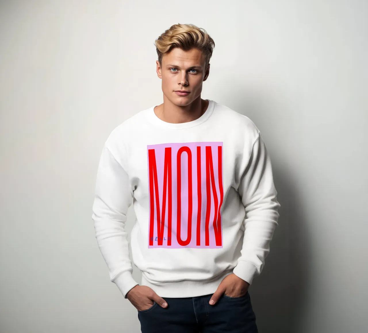 Moin German Greeting felpa da Attaboy Dsgn