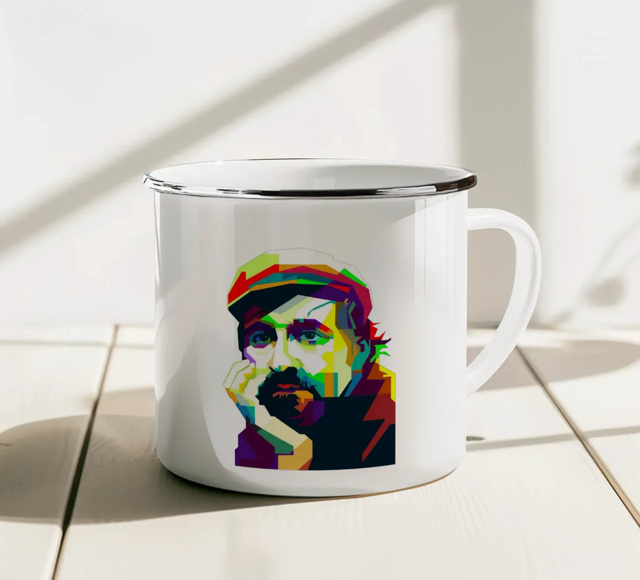 Roy Buchanan chitarrista blues musicista WPAP tazza in smalto da Artkreator